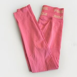 Victoria's Secret Barbie Pink Seamless Logo High Waist Legging‎ Ribbed Large